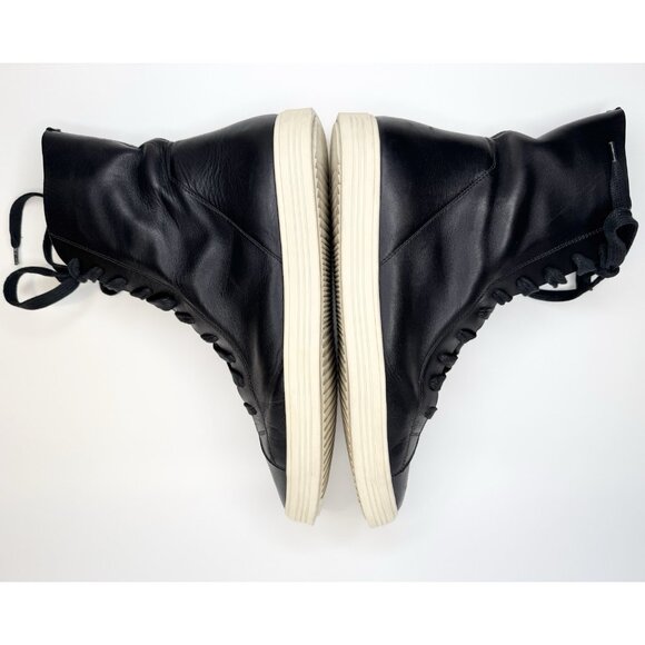 Rick Owens sneaker 42.5 Mastodon Black Leather Lace Up High Top - Picture 7 of 9